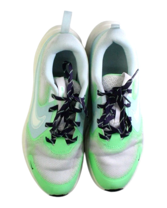 A Green Sneakers from Nike in size 11Y for boy. (Back View)
