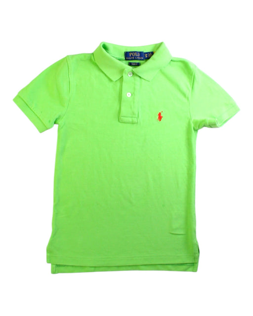 A Green Short Sleeve Polos from Polo Ralph Lauren in size 8Y for boy. (Front View)