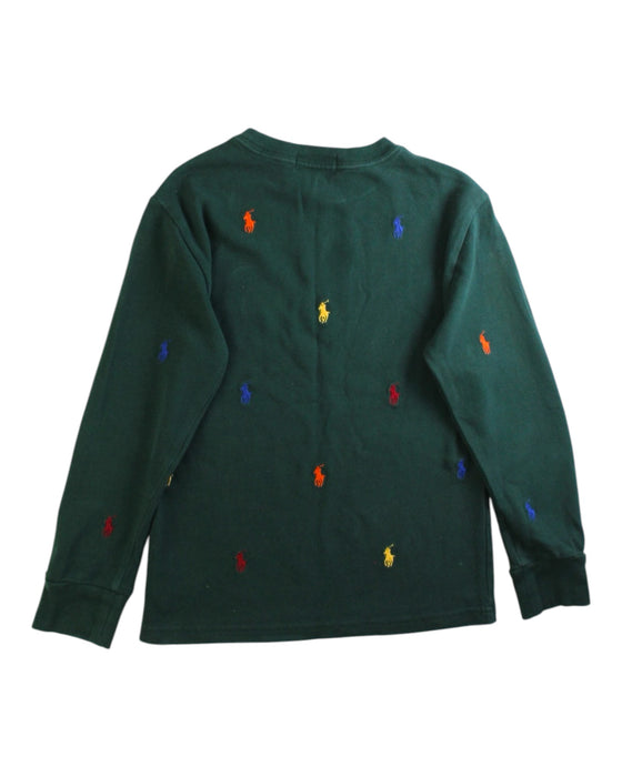 A Green Long Sleeve T Shirts from Polo Ralph Lauren in size 8Y for boy. (Back View)
