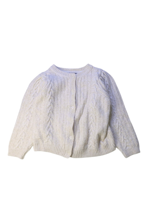 A White Cardigans from Velveteen in size 3T for girl. (Front View)