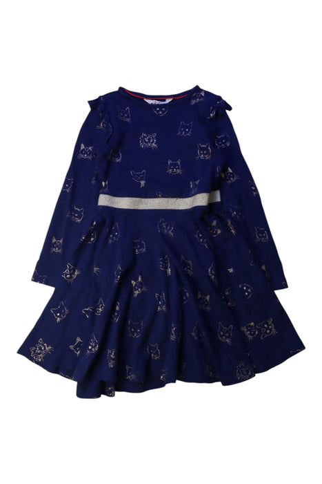 A Navy Long Sleeve Dresses from Boden in size 5T for girl. (Front View)