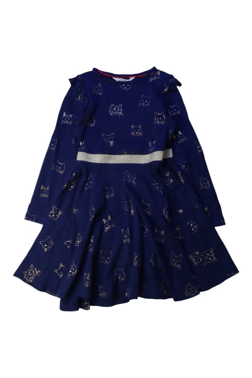 A Navy Long Sleeve Dresses from Boden in size 5T for girl. (Front View)