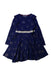 A Navy Long Sleeve Dresses from Boden in size 5T for girl. (Front View)