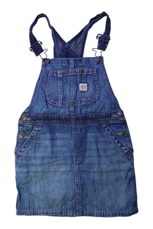 A Blue Overall Dresses from Polo Ralph Lauren in size 6T for girl. (Front View)