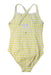A White Swimsuits from Petit Bateau in size 6T for girl. (Back View)