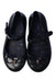 A Black Flats from Mini Melissa in size 4T for girl. (Back View)