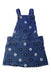A Blue Overall Dresses from Seed in size 3T for girl. (Front View)