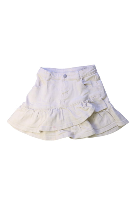 A White Short Skirts from Seed in size 6T for girl. (Front View)