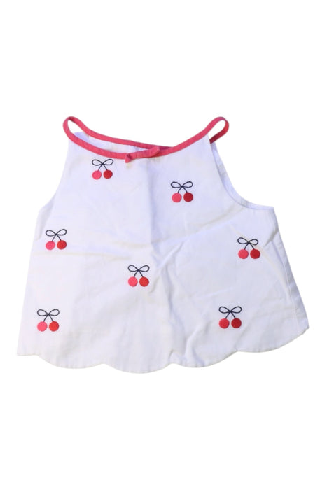 A White Sleeveless Tops from Jacadi in size 4T for girl. (Front View)