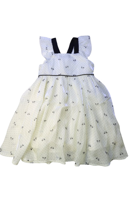 A White Sleeveless Dresses from Balabala in size 4T for girl. (Front View)