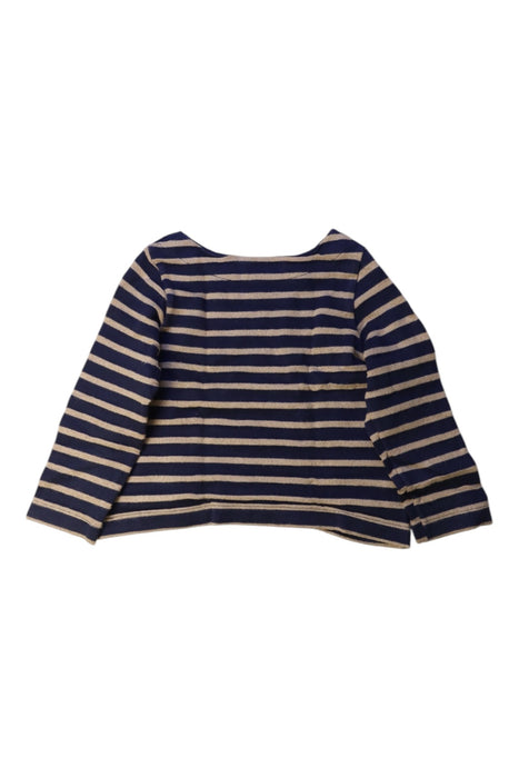 A Navy Long Sleeve Tops from Petit Bateau in size 3T for girl. (Back View)