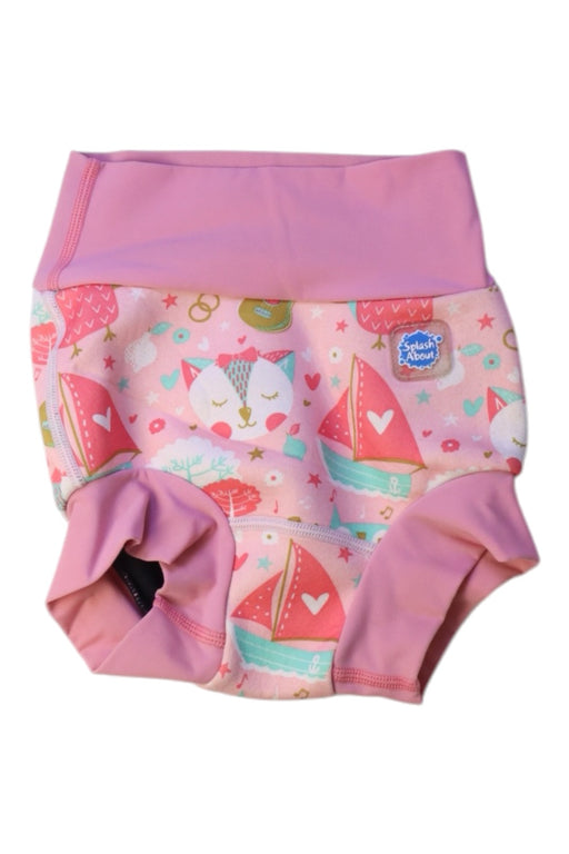A Pink Swim Diapers from Splash About in size 12-18M for girl. (Front View)