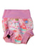 A Pink Swim Diapers from Splash About in size 12-18M for girl. (Front View)