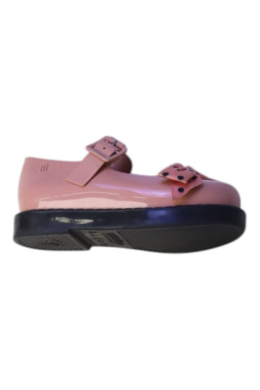 A Pink Flats from Mini Melissa in size 3T for girl. (Front View)