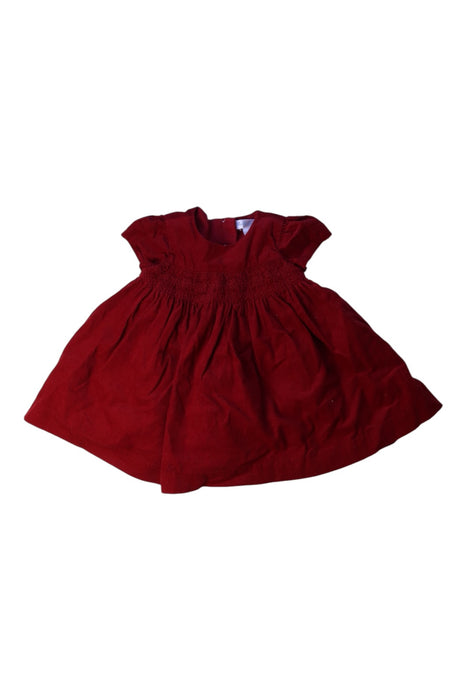 A Red Short Sleeve Dresses from Ralph Lauren in size 0-3M for girl. (Front View)