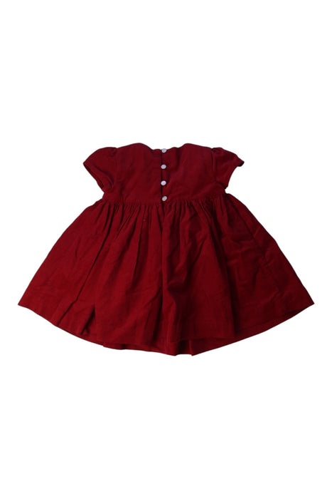 A Red Short Sleeve Dresses from Ralph Lauren in size 0-3M for girl. (Back View)
