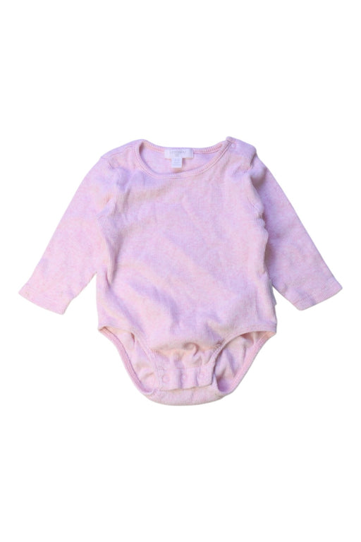 A Pink Long Sleeve Bodysuits from Purebaby in size 3-6M for girl. (Front View)