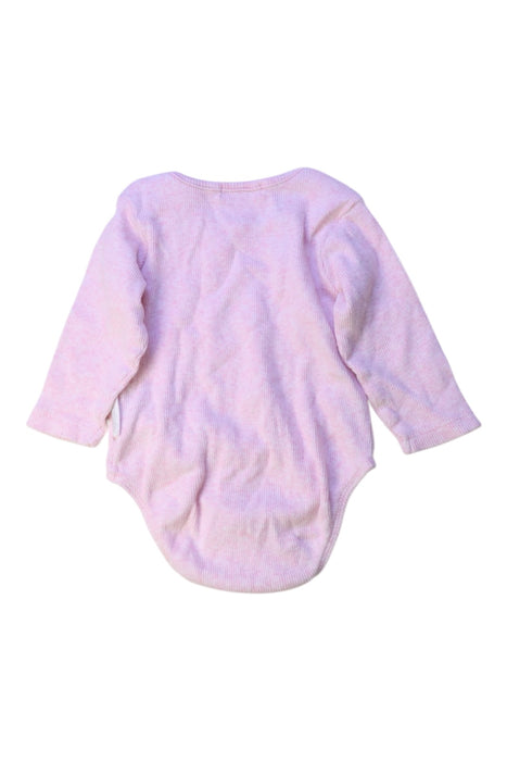 A Pink Long Sleeve Bodysuits from Purebaby in size 3-6M for girl. (Back View)