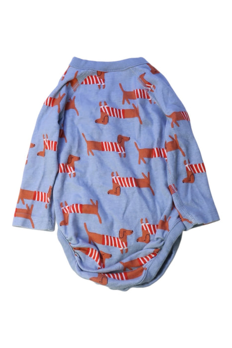A Blue Long Sleeve Bodysuits from Hanna Andersson in size 3-6M for boy. (Back View)
