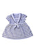 A Blue Short Sleeve Dresses from Polarn O. Pyret in size 0-3M for girl. (Front View)