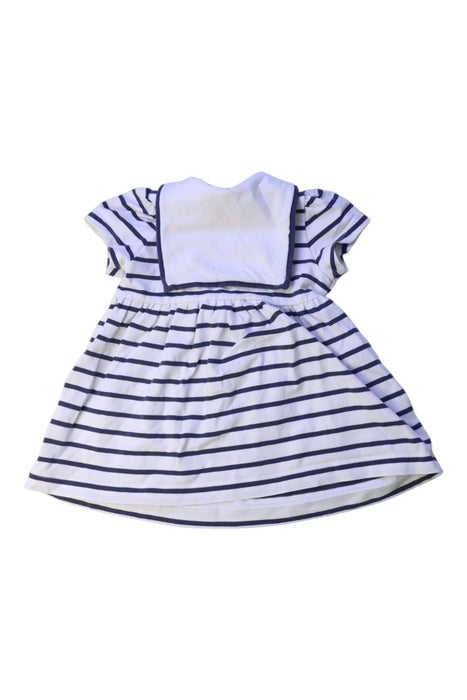 A Blue Short Sleeve Dresses from Polarn O. Pyret in size 0-3M for girl. (Back View)
