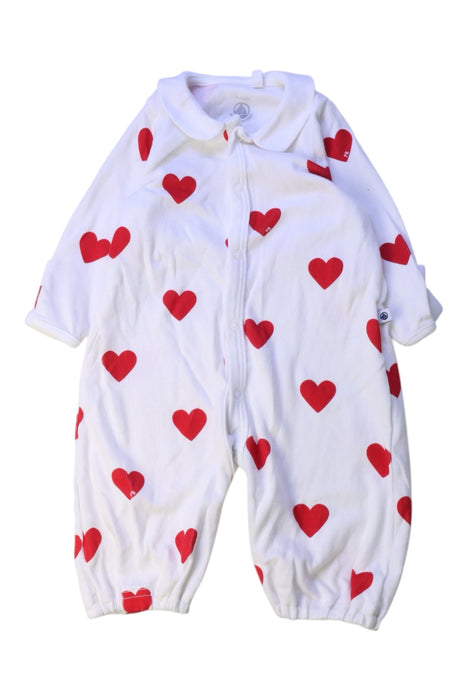 A Red Onesies from Petit Bateau in size 0-3M for girl. (Front View)