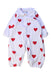A Red Onesies from Petit Bateau in size 0-3M for girl. (Front View)