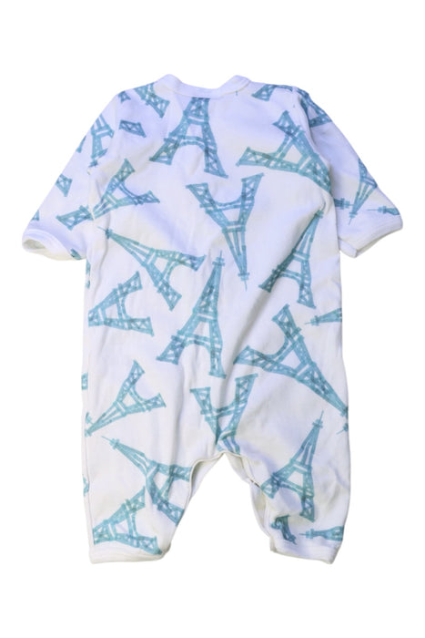 A White Long Sleeve Rompers from Petit Bateau in size 0-3M for neutral. (Back View)