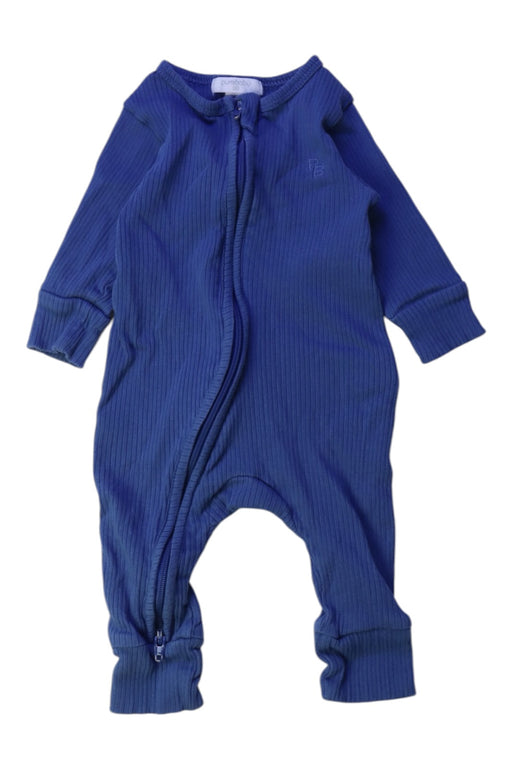 A Blue Onesies from Purebaby in size 3-6M for boy. (Front View)