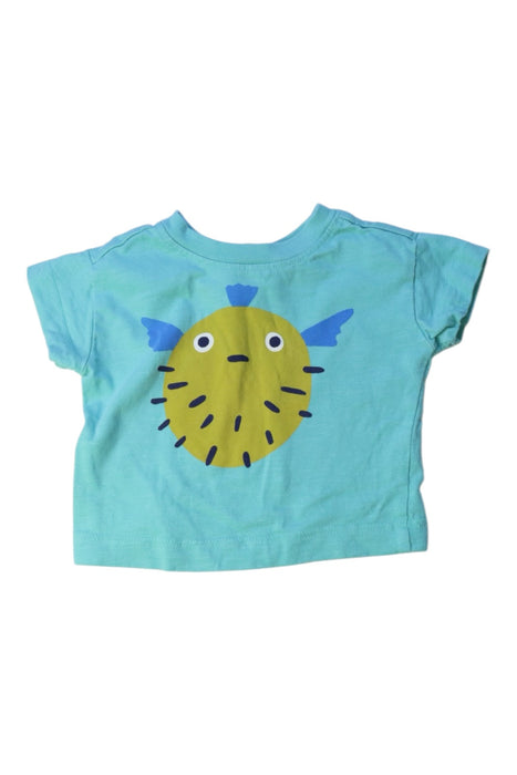 A Blue Short Sleeve T Shirts from Hanna Andersson in size 0-3M for boy. (Front View)
