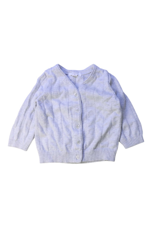 A Grey Cardigans from Purebaby in size 3-6M for girl. (Front View)