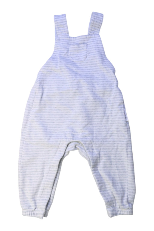 A White Long Overalls from Purebaby in size 3-6M for boy. (Front View)