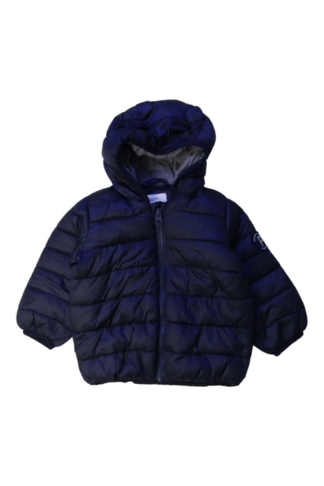 A Navy Puffer/Quilted Coats & Outerwear from Polarn O. Pyret in size 3-6M for boy. (Front View)