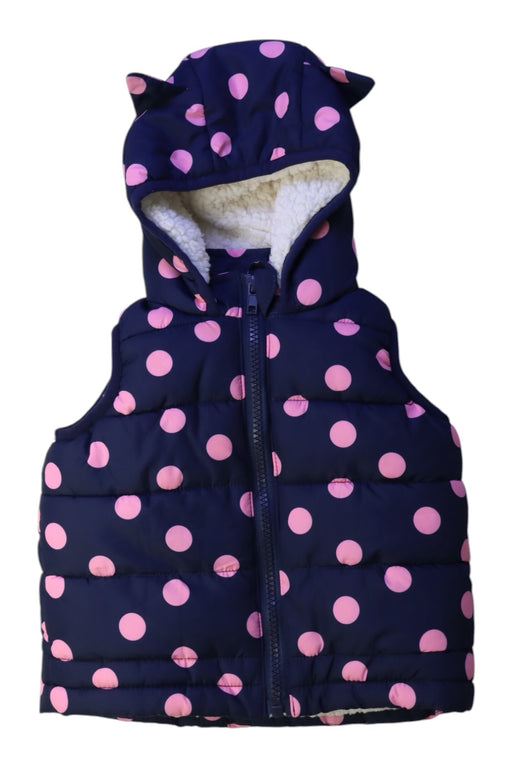 A Navy Outerwear Vests from Seed in size 3-6M for girl. (Front View)