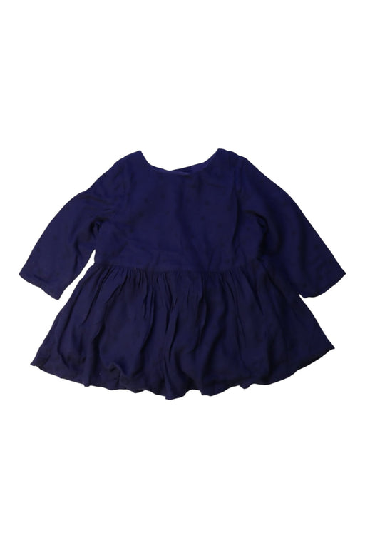 A Navy Long Sleeve Dresses from Seed in size 3-6M for girl. (Front View)