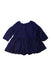 A Navy Long Sleeve Dresses from Seed in size 3-6M for girl. (Front View)