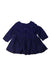 A Navy Long Sleeve Dresses from Seed in size 3-6M for girl. (Back View)