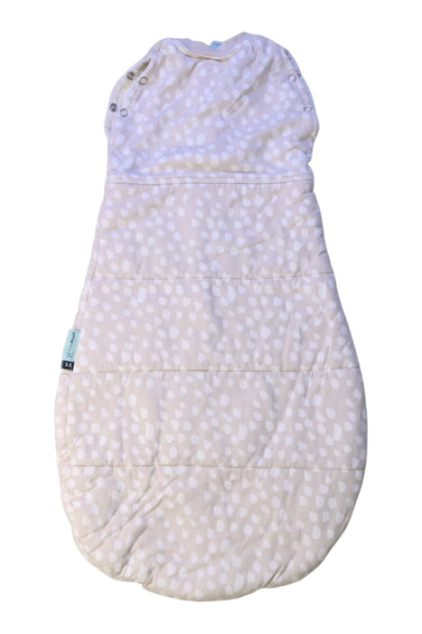 A Beige Sleepsacs from ErgoPouch in size 0-3M for girl. (Back View)