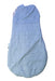 A Blue Sleepsacs from ErgoPouch in size 0-3M for neutral. (Back View)