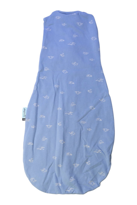 A Blue Sleepsacs from ErgoPouch in size 0-3M for boy. (Back View)