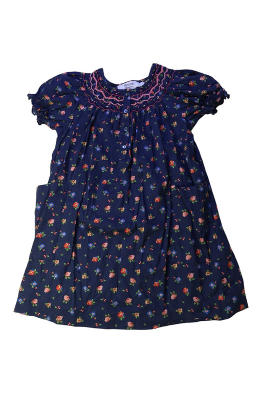 A Navy Short Sleeve Dresses from Bonpoint in size 4T for girl. (Front View)