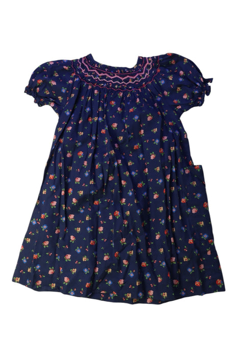 A Navy Short Sleeve Dresses from Bonpoint in size 4T for girl. (Back View)