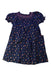 A Navy Short Sleeve Dresses from Bonpoint in size 4T for girl. (Back View)