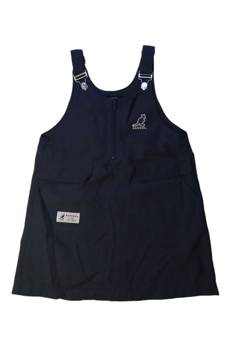A Navy Long Overalls from Kangol in size 5T for girl. (Front View)