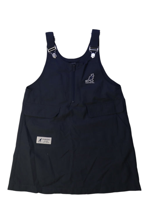 A Navy Long Overalls from Kangol in size 5T for girl. (Front View)