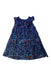 A Blue Sleeveless Dresses from Jacadi in size 6T for girl. (Front View)