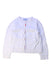A White Cardigans from Jacadi in size 4T for girl. (Front View)