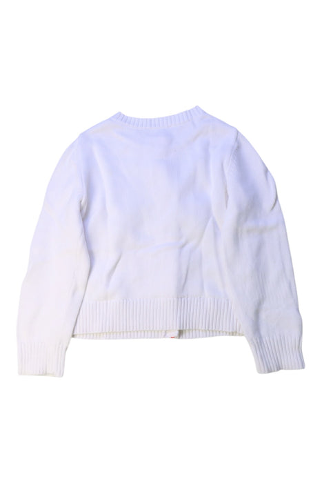 A White Cardigans from Jacadi in size 4T for girl. (Back View)