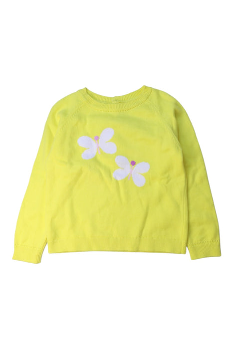 A Yellow Knit Sweaters from Jacadi in size 4T for girl. (Front View)