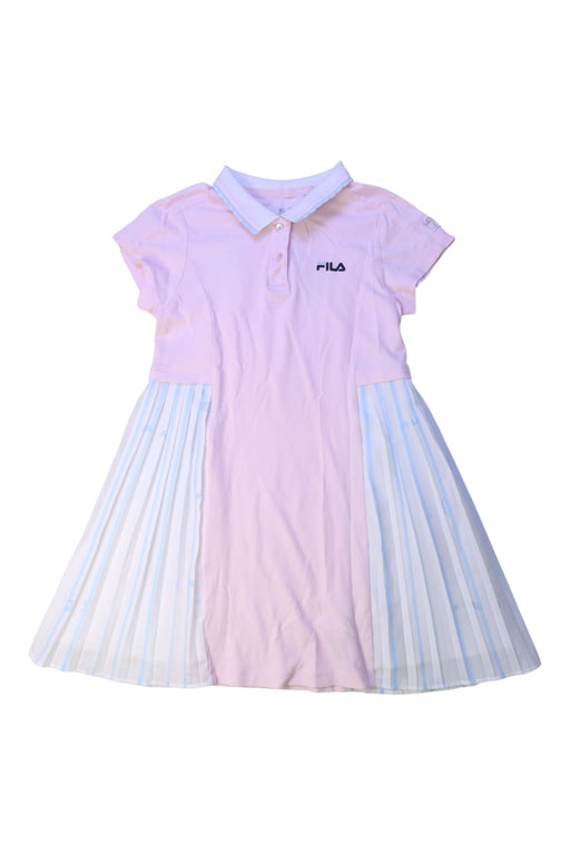 A Pink Short Sleeve Dresses from Fila in size 5T for girl. (Front View)